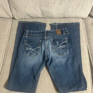 BKE Blue Jeans with Decorative Stitching
